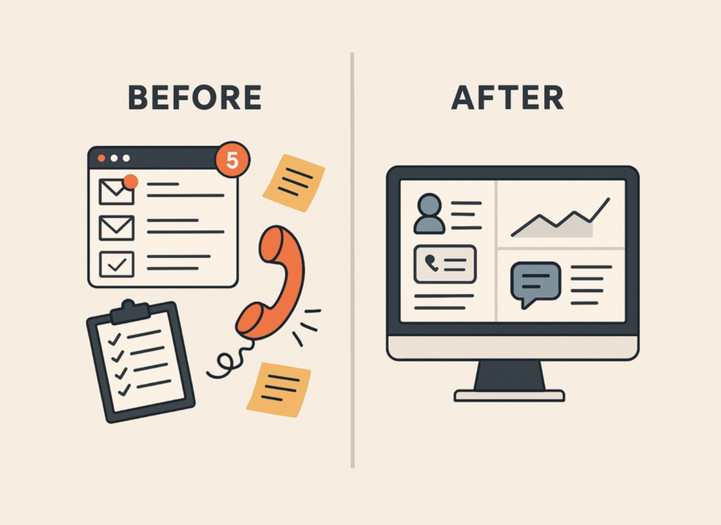 Graphic showing the before and after effect of AWaiKE.